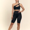 One-Shoulder-Sport-BH / Shorts mit Konturnähten