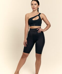 One-Shoulder-Sport-BH / Shorts mit Konturnähten