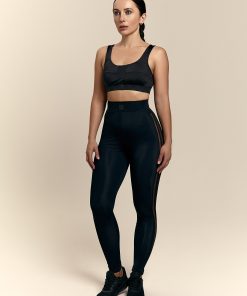 Leggings mit seitlichen Mesh-Einsätzen